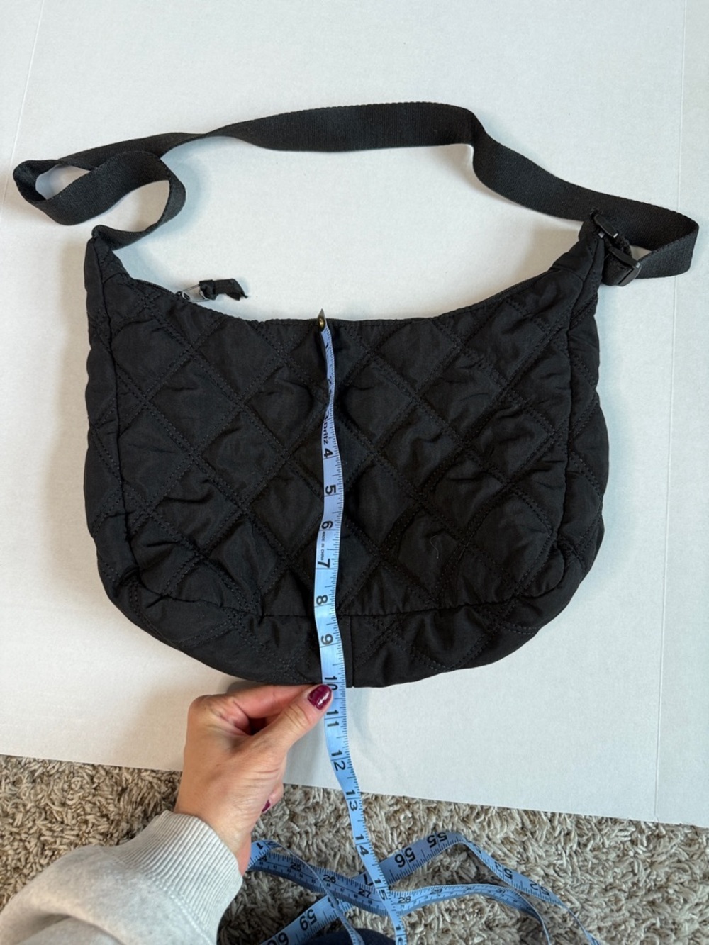 Amazon Cross Body Bag Purse Black Quilted - Picture 5 of 8